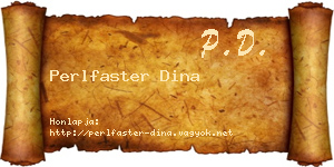 Perlfaster Dina névjegykártya